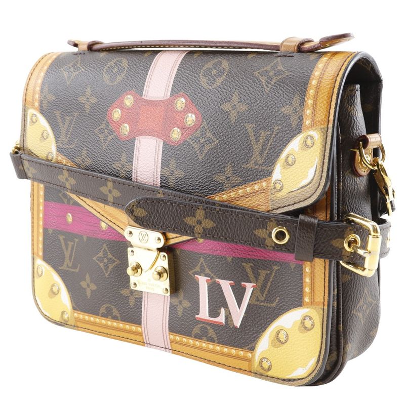 Louis Vuitton Pochette Metis Summer Trunk Monogram Canvas Brown Dr2178 Ladies