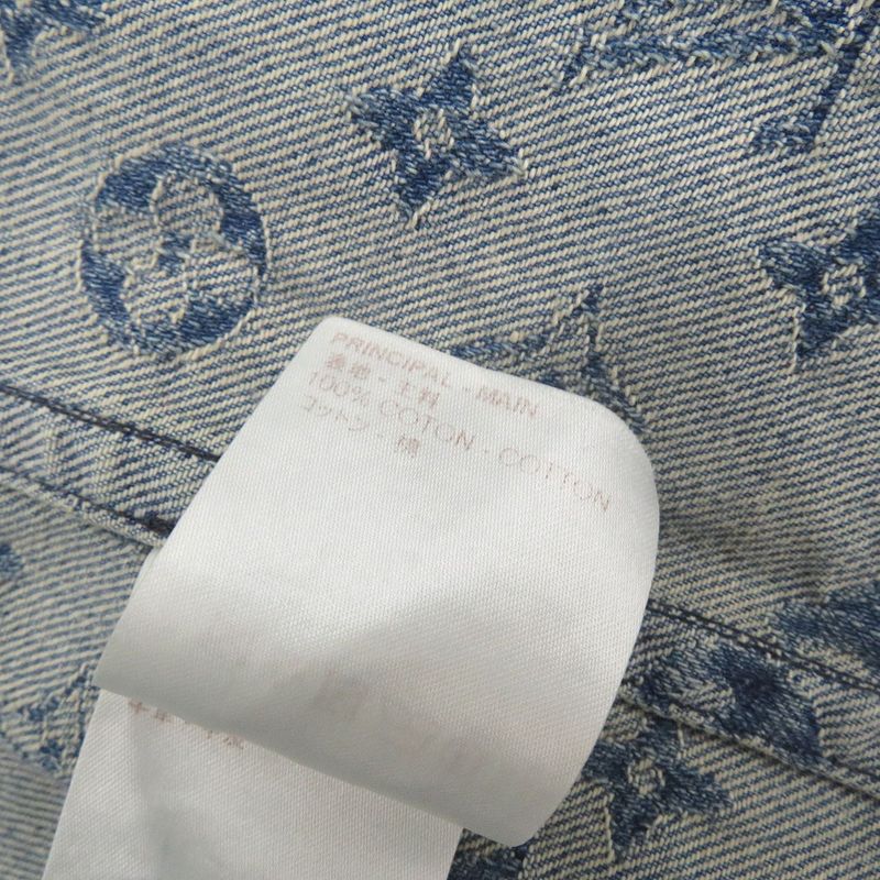 Louis Vuitton X Supreme LV Jacquard Denim Baseball Jersey Denim Baseball Jersey