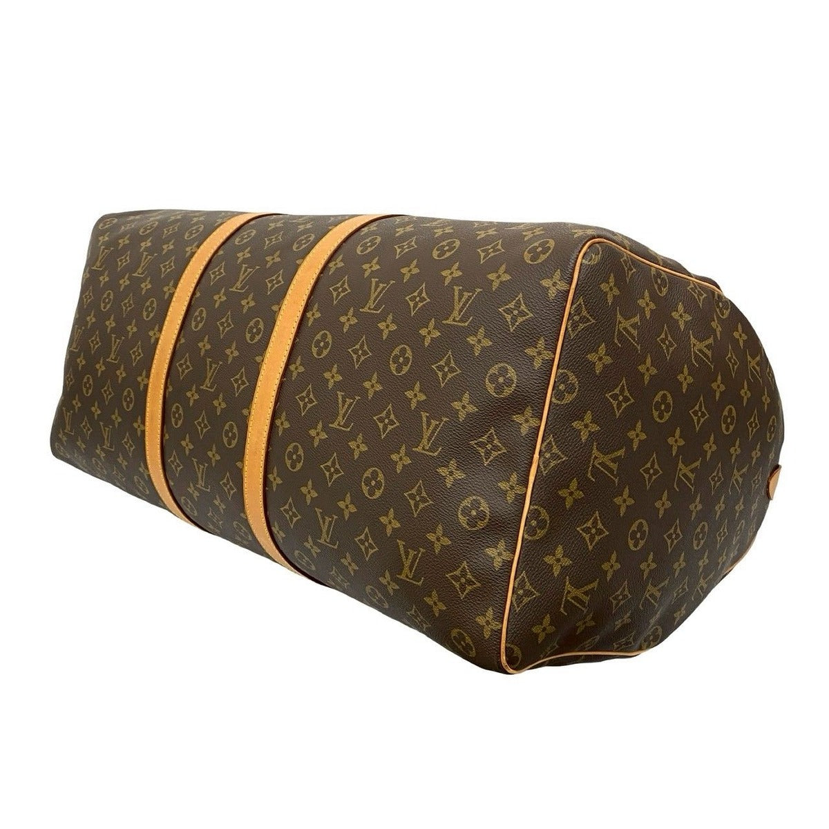 Louis Vuitton Vintage Monogram Keepall 60 Leather Boston Bag — view 8