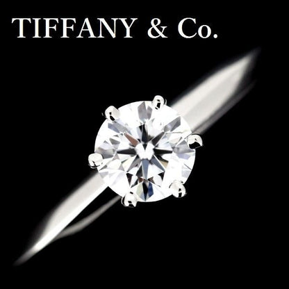 Tiffany & Co Solitaire 052 CT Diamond Ring E-Vs1 Pt950