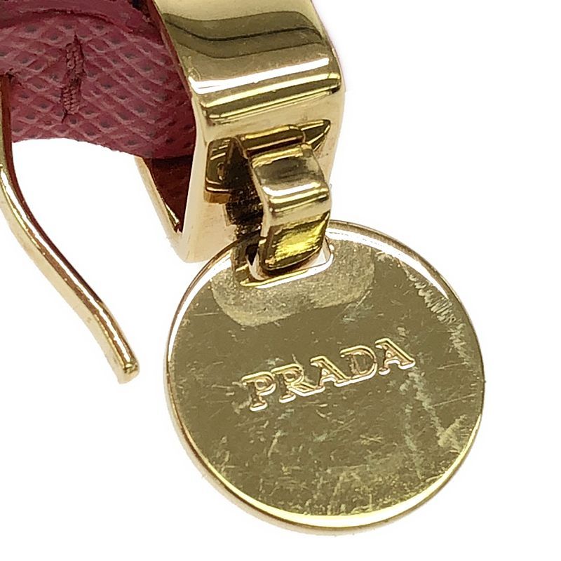 Prada Leather Studded Bracelet Accessories - Pink - Women