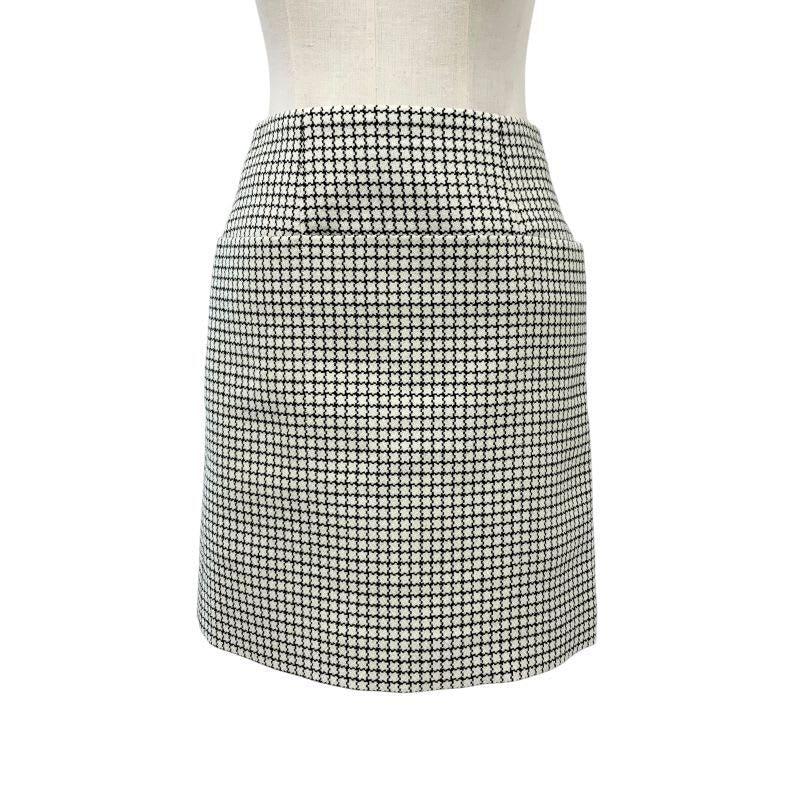 Fendi Bottoms White Black Model Check Mini Skirt