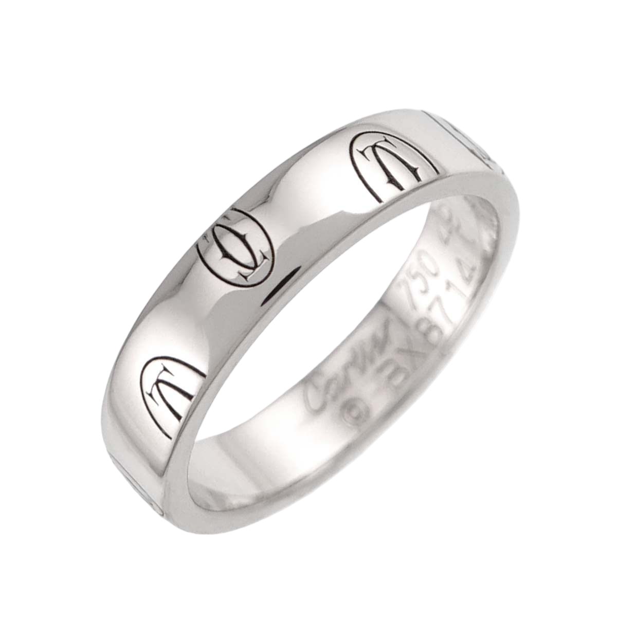 Cartier Happy Birthday SM 49 Ring 18k White Gold 750 Logo
