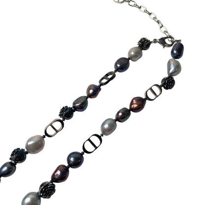 Dior Rose Pearl Freshwater Necklace Pendant Choker — view 5