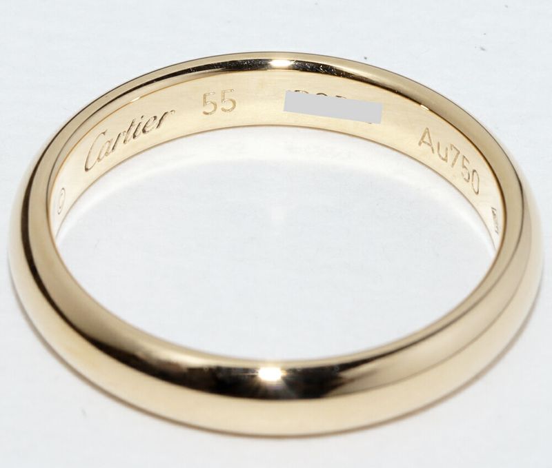Cartier Ring 18K Yellow Gold Classic Wedding Ring 1895 Wedding Ring Width 35mm