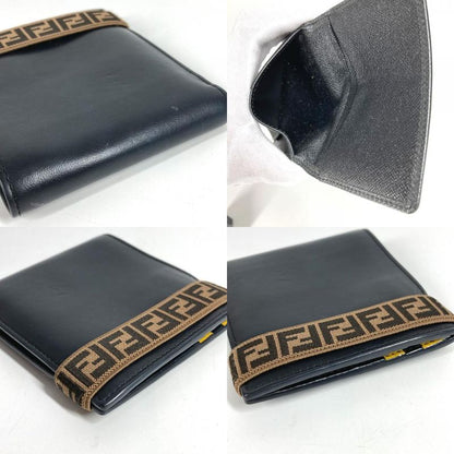 Fendi Bifold Wallet Bi-fold Wallet 7m0266 Leather Black