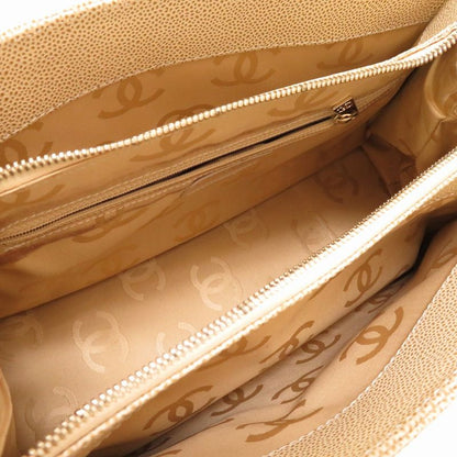 Chanel Caviar Skin Beige 7 Series Coco Mark Tote Bag 0005 Chanel