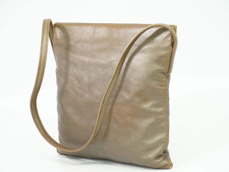 Authentic Loewe Leather Shoulder Bag Brown Bag Pre-owned [follow-up Discount