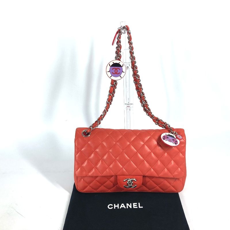 Chanel Shoulder Bag Matelasse 25 Matelasse 25 Lambskin Red