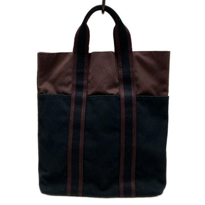 Hermes Fourre Tout Cabas Bag Black And Dark Brown