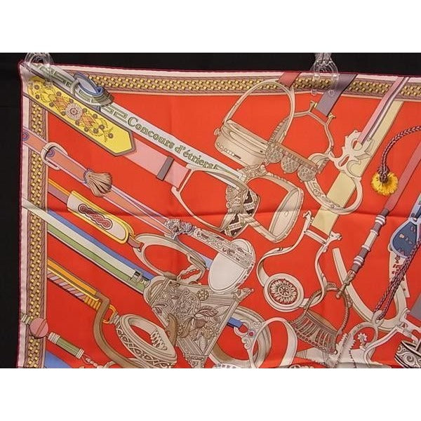Hermes Large Scarf Carre 90 Multicolor Silk Concours D'etriers — view 2