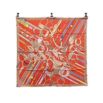 Hermes Large Scarf Carre 90 Multicolor Silk Concours D'etriers