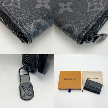 Louis Vuitton Monogram Eclipse Zippy Organizer M82771 Black Coin Case Wallet