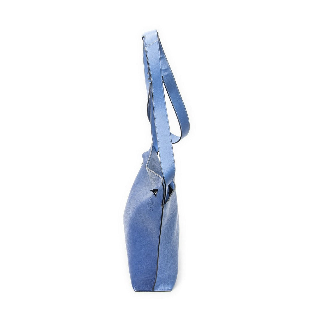 Loewe Web Media Messenger Blue Light Grain Calfskin Leather Blue. — view 3