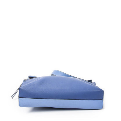 Loewe Web Media Messenger Blue Light Grain Calfskin Leather Blue. — view 6
