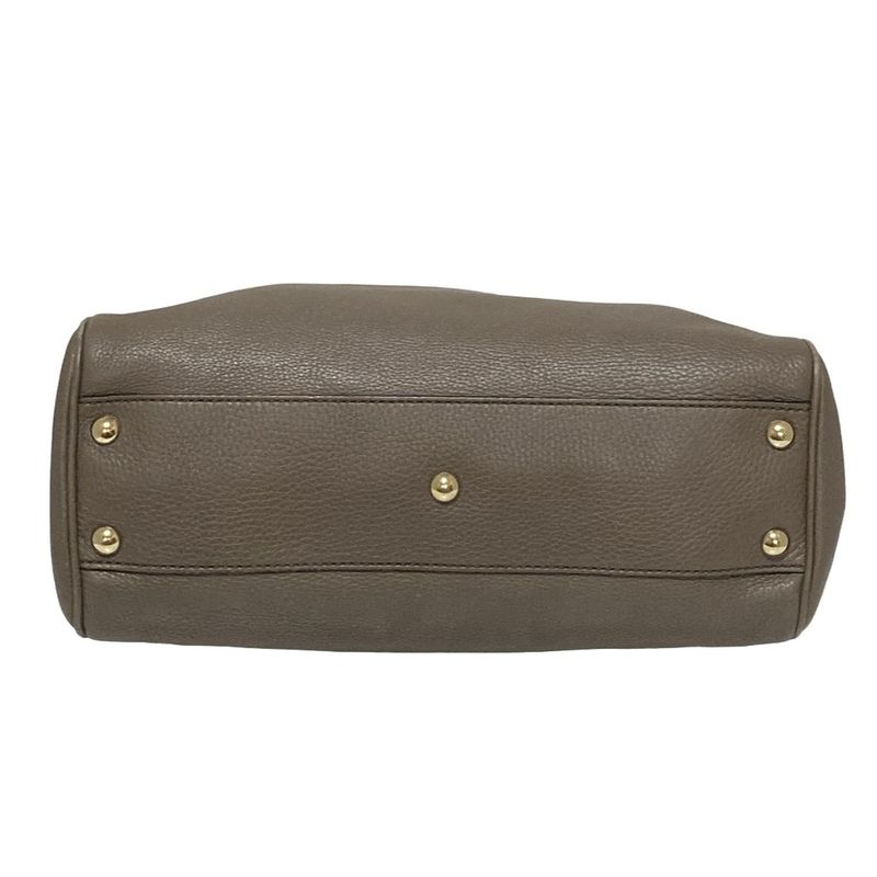 Gucci Bamboo Shopper Tote Bag 336032 Dark Brown Leather