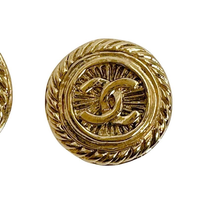 Chanel Vintage Large Coco Mark Earrings Chanel Gold
