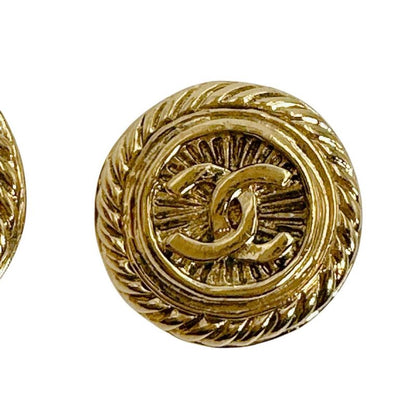 Chanel Vintage Large Coco Mark Earrings Chanel Gold