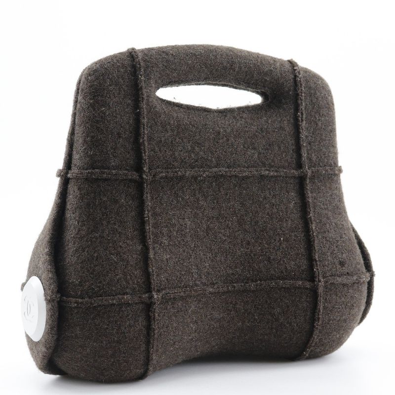 Chanel Hip Bag Wool Brown Ladies Handbag