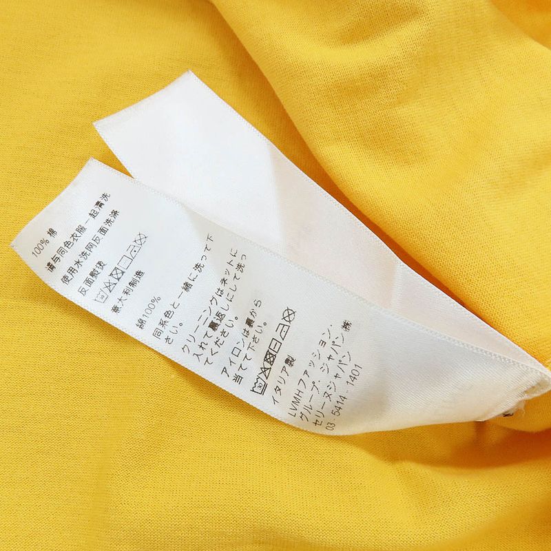 Celine Logo Print Loose Fit T-shirt Short Sleeve Yellow Women's S