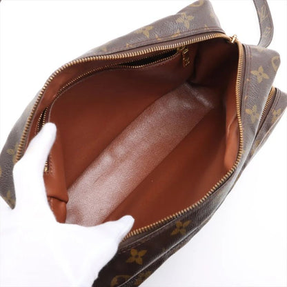 Louis Vuitton Monogram M45244 Leather Shoulder Bag Crossbody Brown Tote Women's