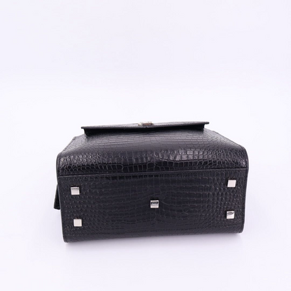 Saint Laurent Uptown Small Handbag 2way Shoulder Crossbody Tote Croc Shape