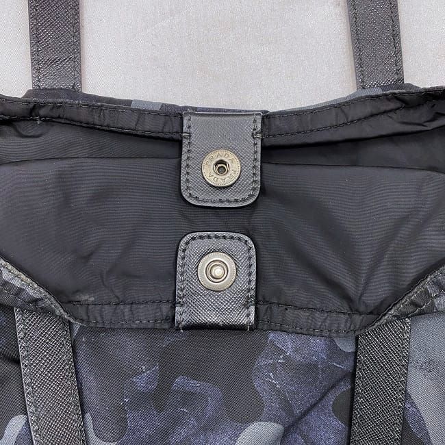 Prada Tote Bag Navy Black Tessuto Camouflage