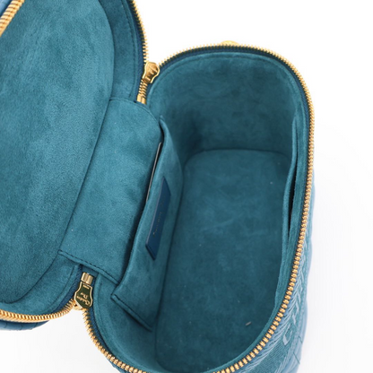 Christian DIOR Travel Canage Stitch Leather Small Vanity Shoulder Bag