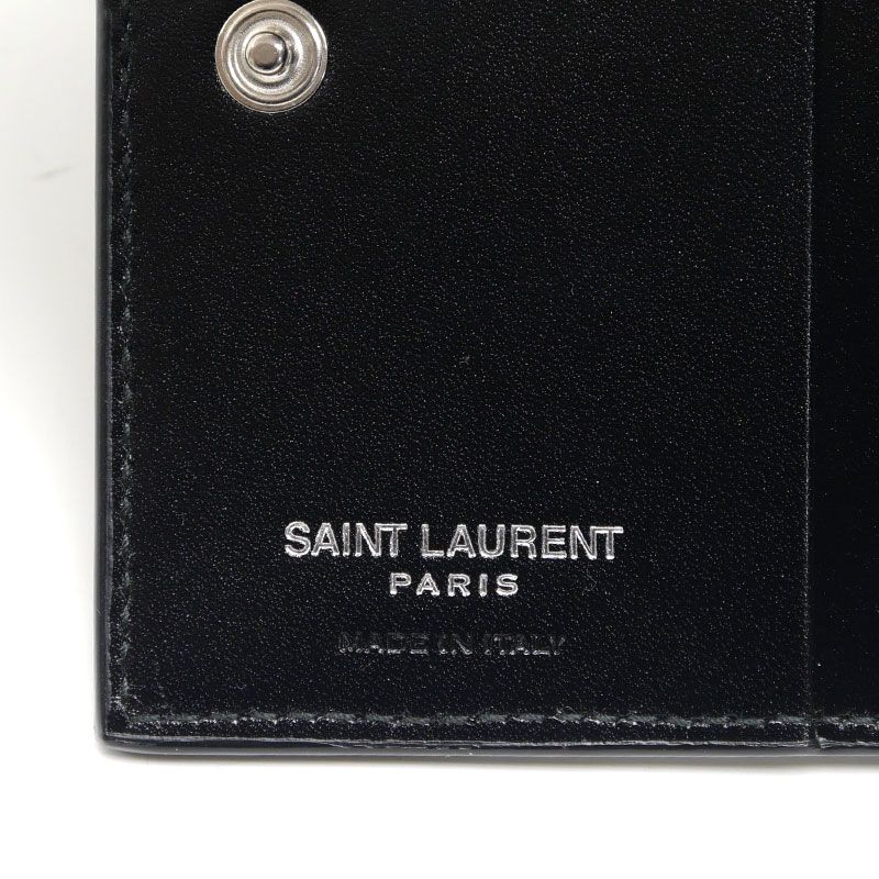 Saint Laurent Compact Wallet 575726 Bifold Wallet Leather Black