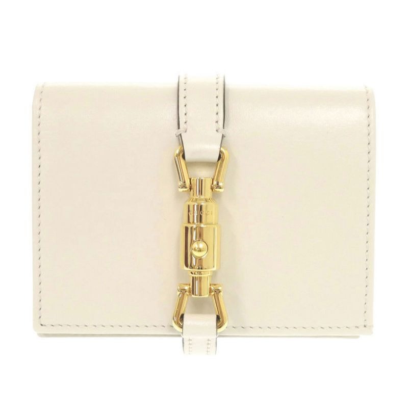 Gucci Jackie 1961 Leather Ivory Bifold Wallet 1093