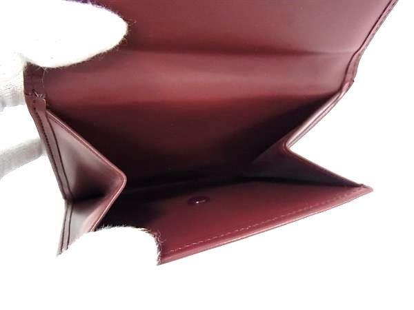 Cartier Leather Trifold Wallet With Coin Purse Coin Purse Billfold Bordeaux