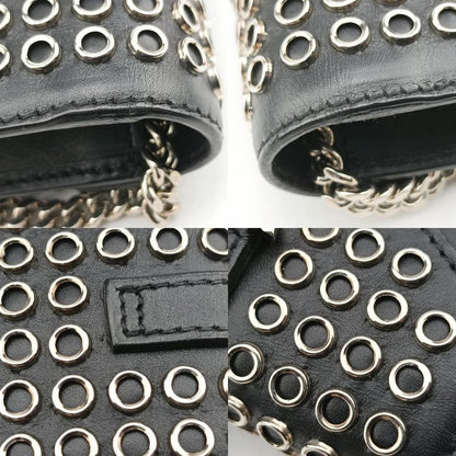 Yves Saint Laurentyves Saint Laurent Studded Flap Black Leather 347918 Dpl347918