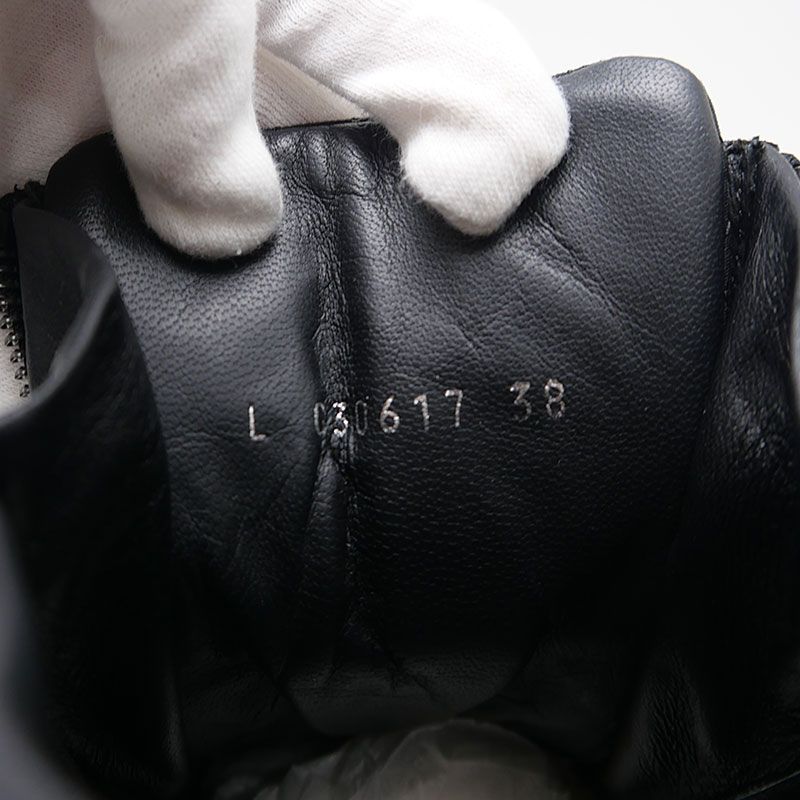 Chanel High Cut Sneakers 38 Canvas And Suede Black