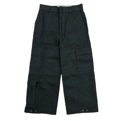 Gucci Logo Patch Wide Cargo Pants Zapro Black 44 Cotton