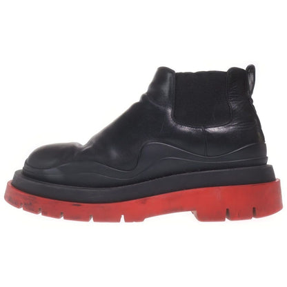 Bottega Veneta Tire Ankle Side Gore Chelsea Boots Black Red