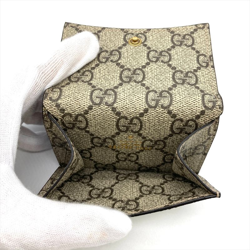 Gucci X Balenciaga Collaboration Compact Wallet Trifold Wallet GG Supreme