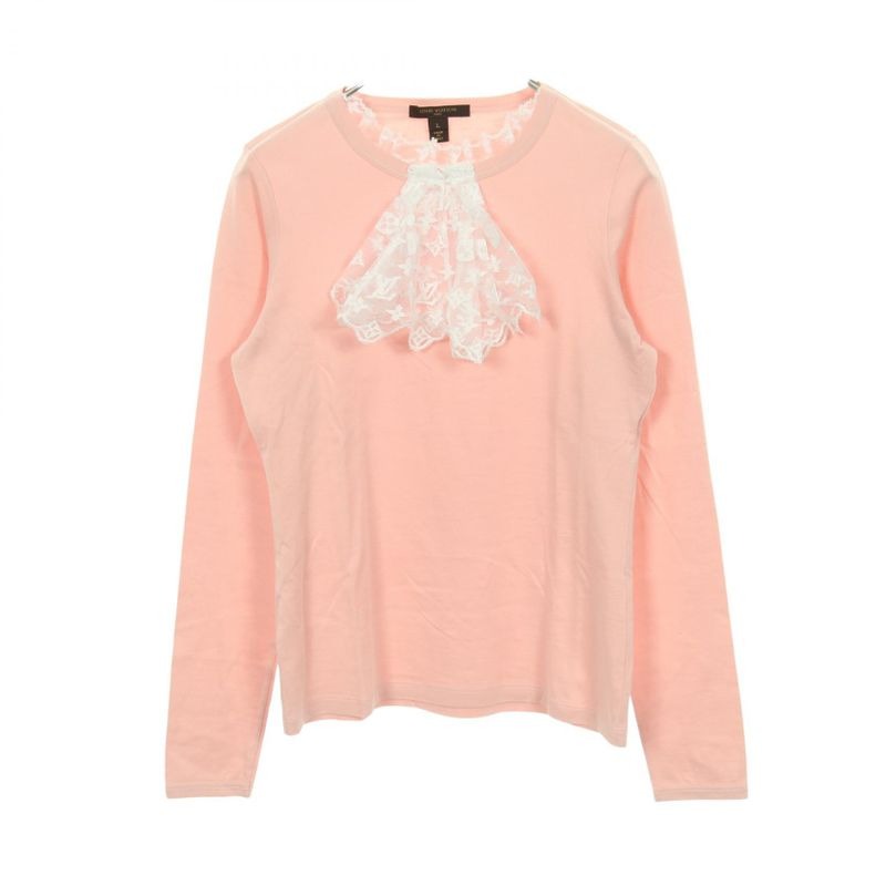Louis Vuitton Long Sleeve T-Shirt RW06 2 Wvvtsoscie Pink Cotton Top
