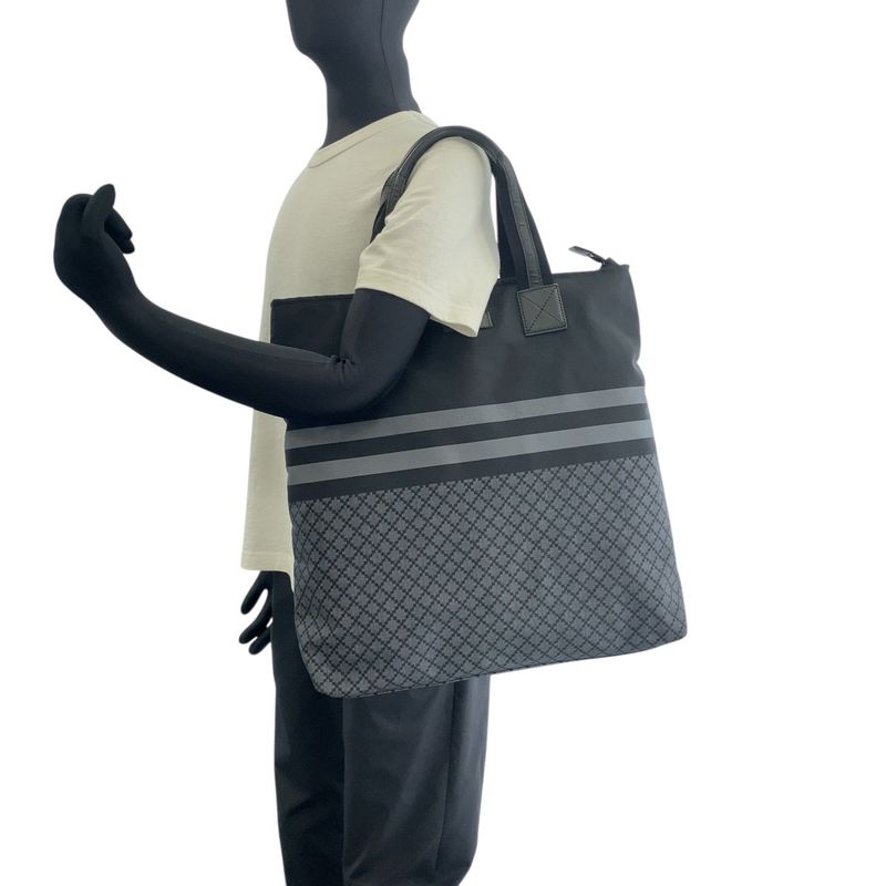 Gucci Diamante Sherry Line Black Gray Tote Shoulder Bag Business Bag Men 504612