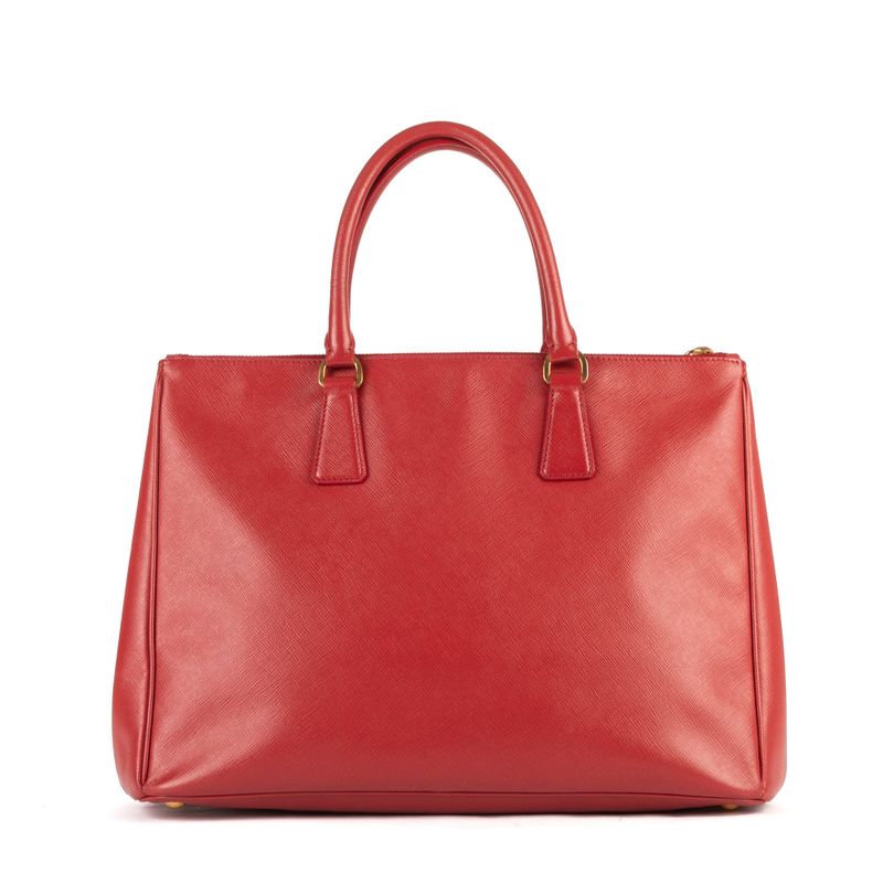 Prada Galleria Tote Red Saffiano Leather A
