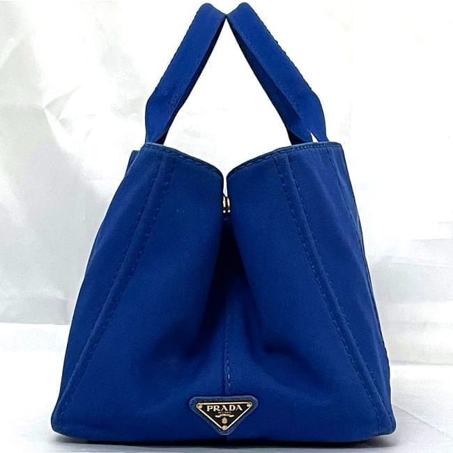 Prada Tote Bag Blue Cobalto Canapa