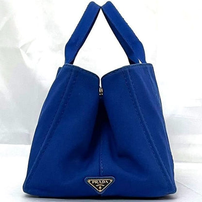 Prada Tote Bag Blue Cobalto Canapa