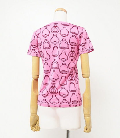 Hermes Cut And Sewn Size 34 Stirrup Illusion Short Sleeve T-shirt All Over Made