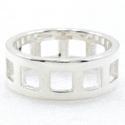 Gucci Open Square Silver 925 Size 12 Ladies 4.4g Ring