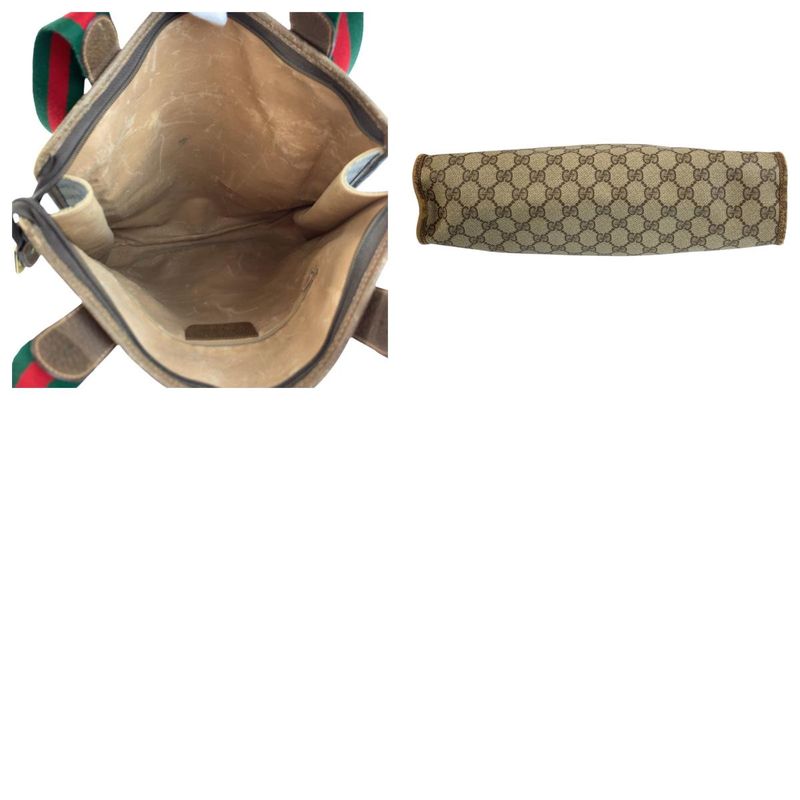 Gucci Vintage Sherry Line Old Gucci GG Supreme Canvas Tote Bag Shoulder Bag