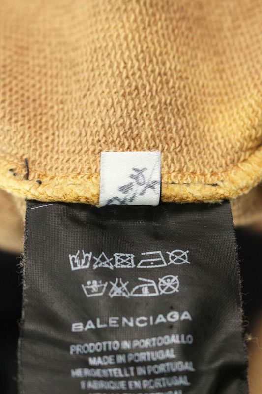 Balenciaga 17AW 486095 Twk44 Bleached Homme Embroidered Oversized Sweatshirt
