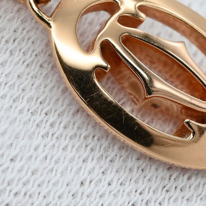 Cartier Necklace Logo Double C 18krg Diamonds Rose Gold 750rg 18k 18k Diamonds