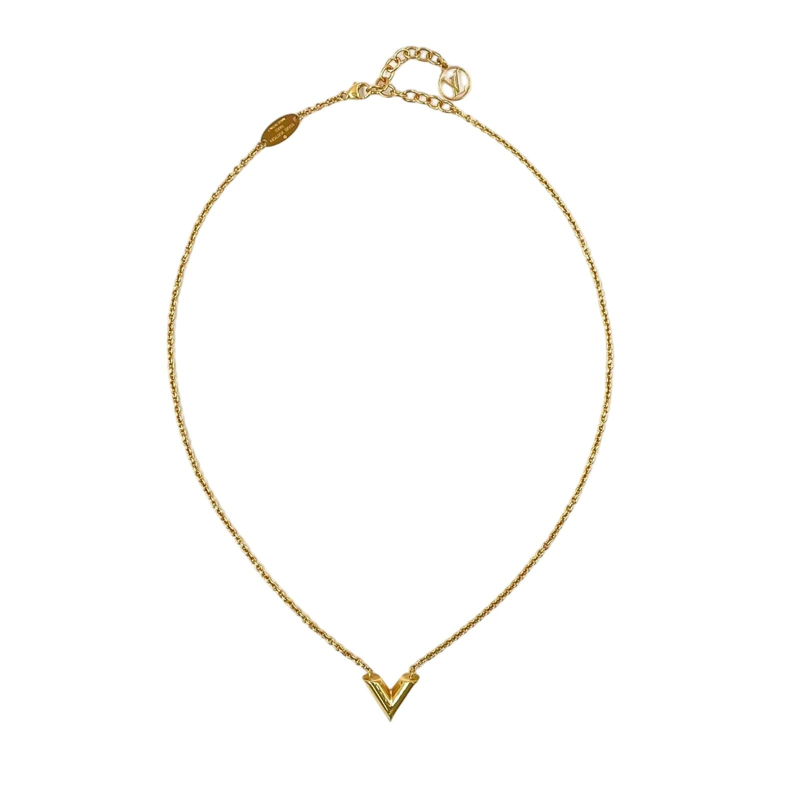 Louis Vuitton Essential Gold Plated Necklace