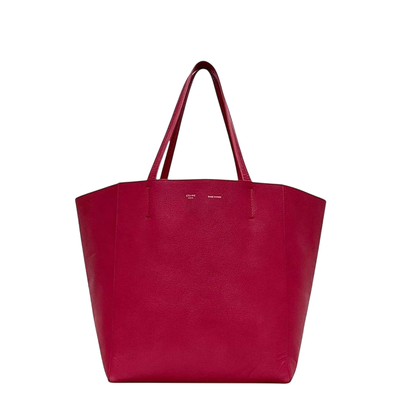 Celine Tote Cabas Phantom Small Pink Large Leather Preowned
