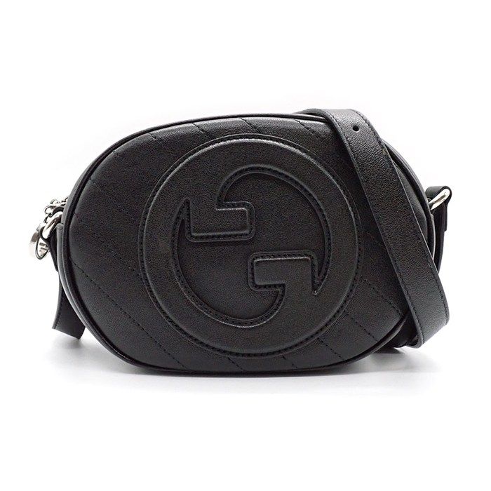 Gucci Shoulder Bag Blondi Mini 760175 Aacpy 1000 Black Leather Silver Hardware