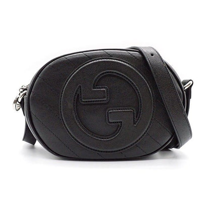 Gucci Shoulder Bag Blondi Mini 760175 Aacpy 1000 Black Leather Silver Hardware
